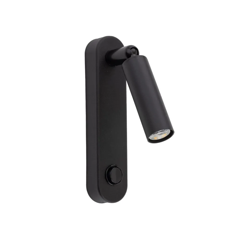 Wandleuchte mit Schalter Metall G9 H: 22cm schwenkbar Schwarz