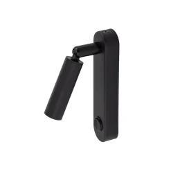 Wandleuchte mit Schalter Metall G9 H: 22cm schwenkbar Schwarz