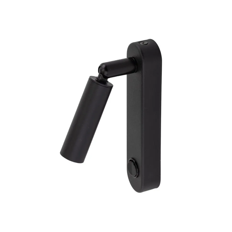 Wandleuchte mit Schalter Metall G9 H: 22cm schwenkbar Schwarz