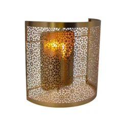 Wandleuchte mit Schalter Metall 22 cm breit E14 Retro