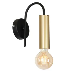 Wandleuchte Modern Messing Schwarz für E27 Metall