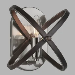 Wandleuchte Rustikal B: 23 cm H: 20 cm klein Metall E14