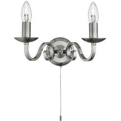 Wandleuchte rustikal silbern