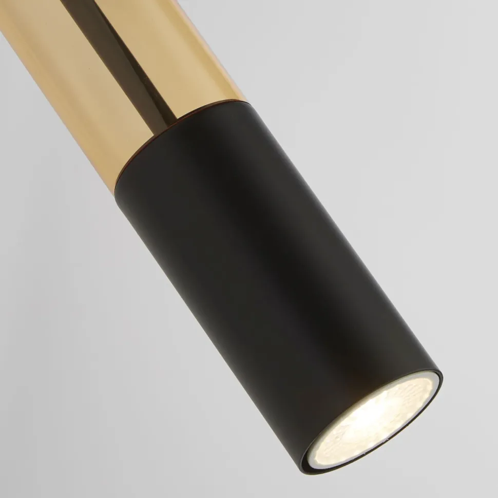 Wandleuchte schmal Ø 10 cm verstellbar in Schwarz Bernstein