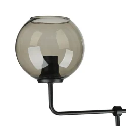 Wandleuchte Schwarz Glas Monaco