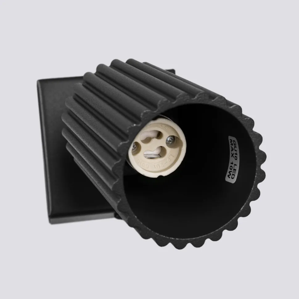 Wandleuchte Schwarz GU10 Modern B: 8 cm klein schwenkbar