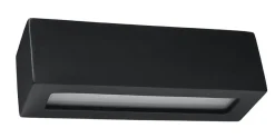 Wandleuchte Schwarz Keramik Glas Up Down indirekt E27