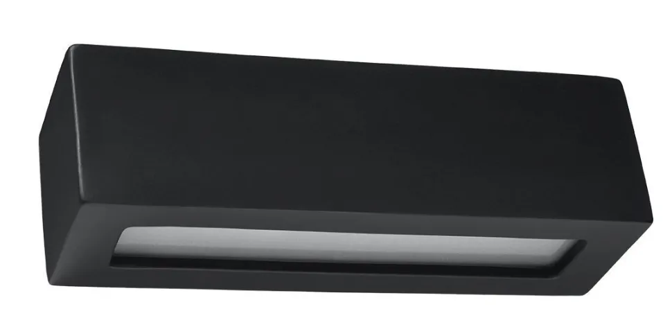 Wandleuchte Schwarz Keramik Glas Up Down indirekt E27