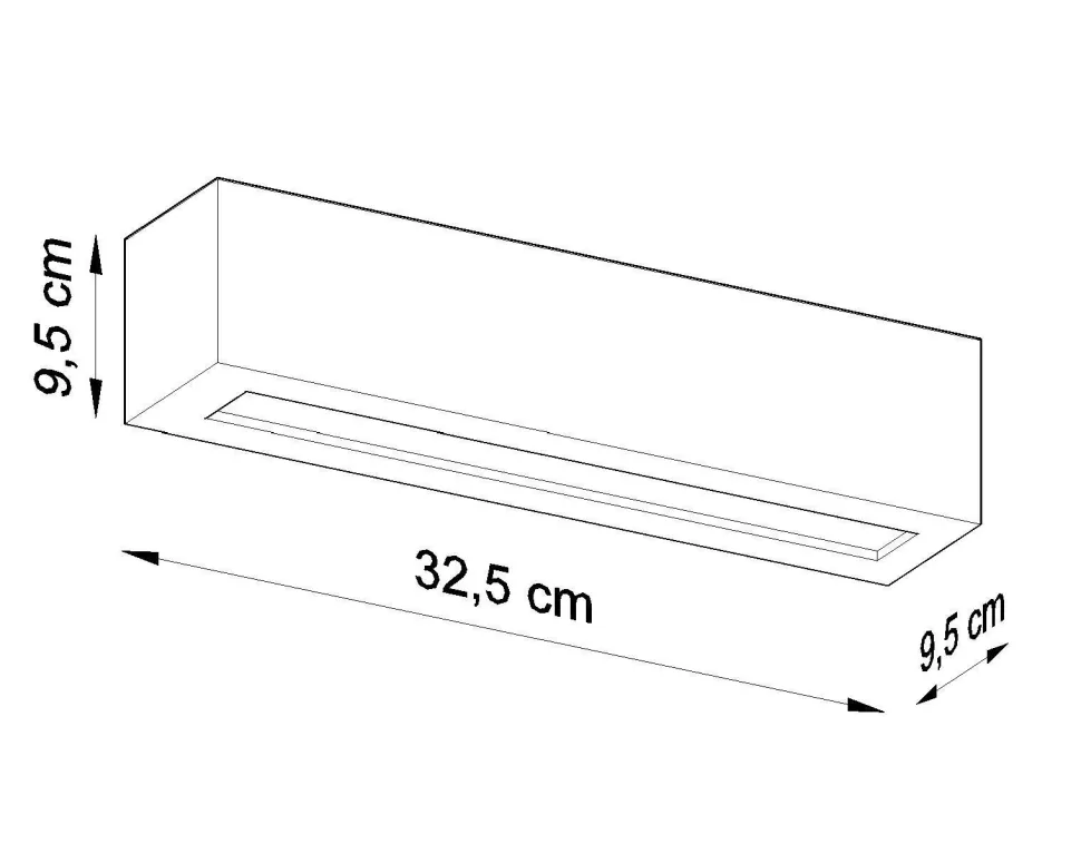 Wandleuchte Schwarz Keramik Glas Up Down indirekt E27