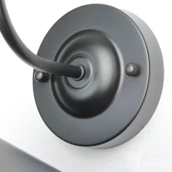 Wandleuchte Schwarz Metall E27 innen Vintage