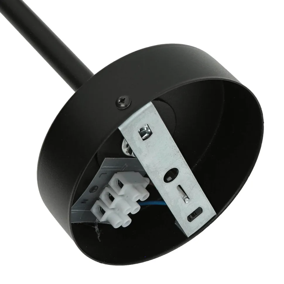 Wandleuchte Schwarz Metall T:41cm E27 Industrial