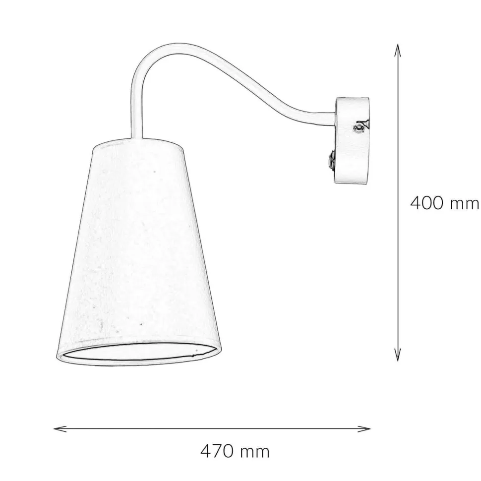 Wandleuchte Schwarz mit Schalter Metall Ø13cm