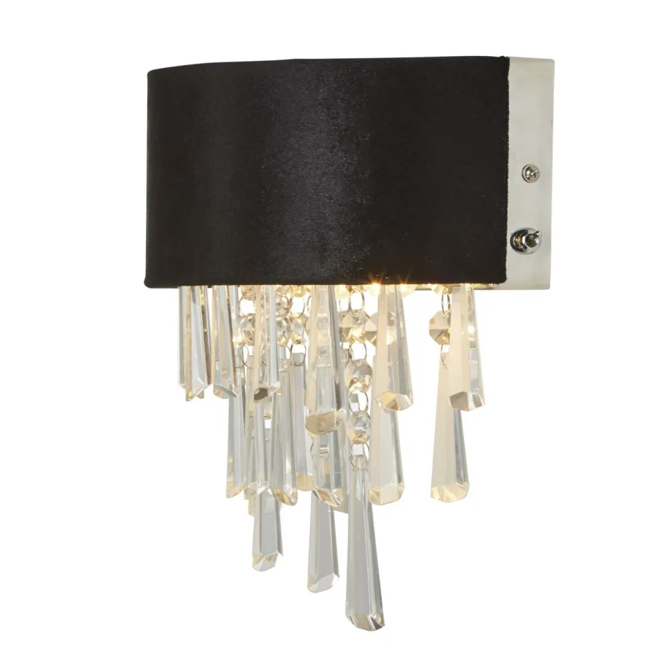 Wandleuchte Schwarz mit Schalter B: 23,5 cm Up Down