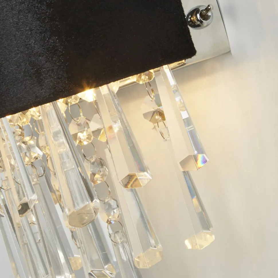 Wandleuchte Schwarz mit Schalter B: 23,5 cm Up Down