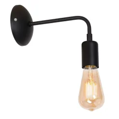 Wandleuchte Schwarz Retro Design Metall Wandlampe
