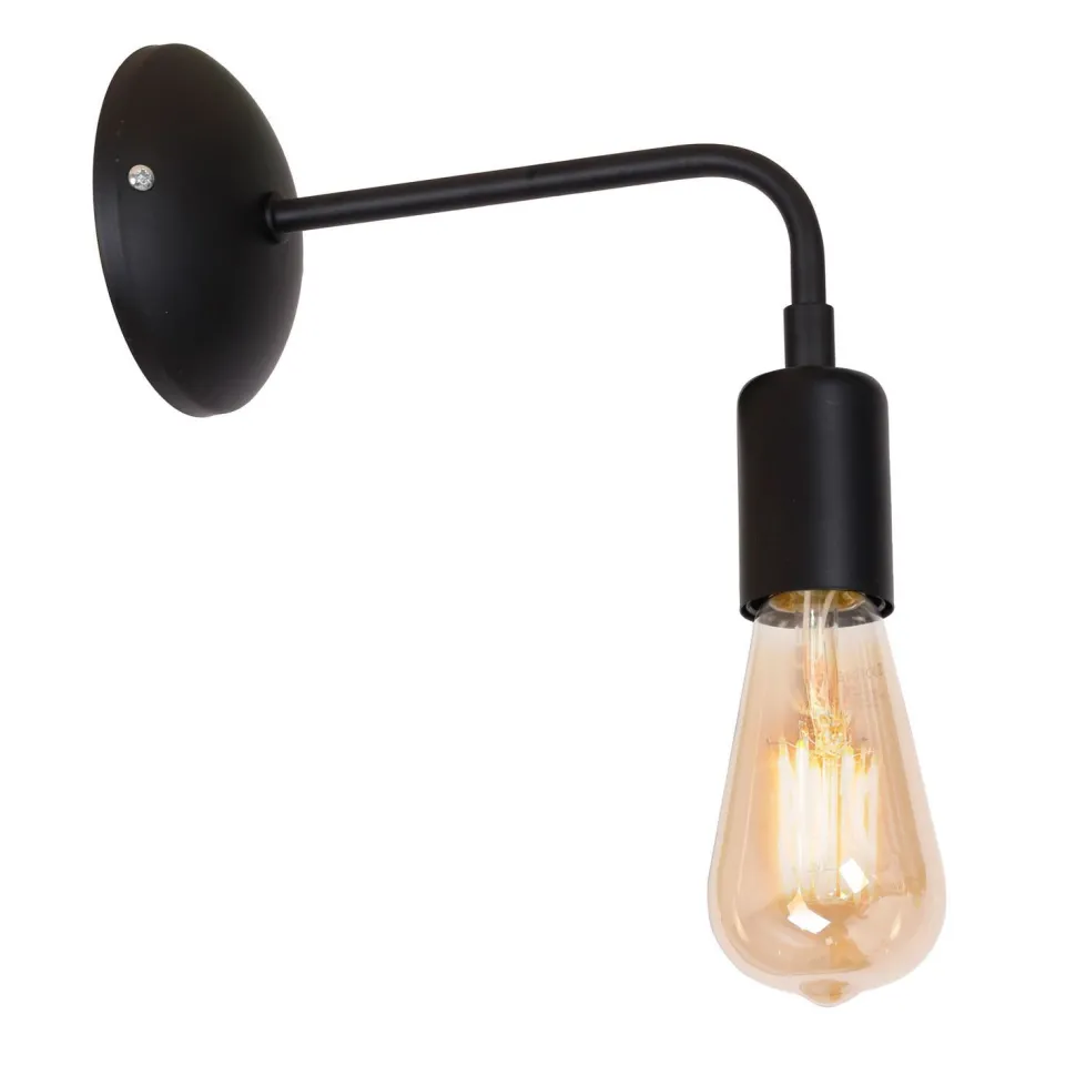 Wandleuchte Schwarz Retro Design Metall Wandlampe