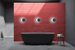 Wandleuchte Schwarz rund G9 indirekte Beleuchtung