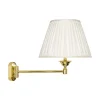 Wandleuchte schwenkbar E14 Messing Stoff Klassisch elegant