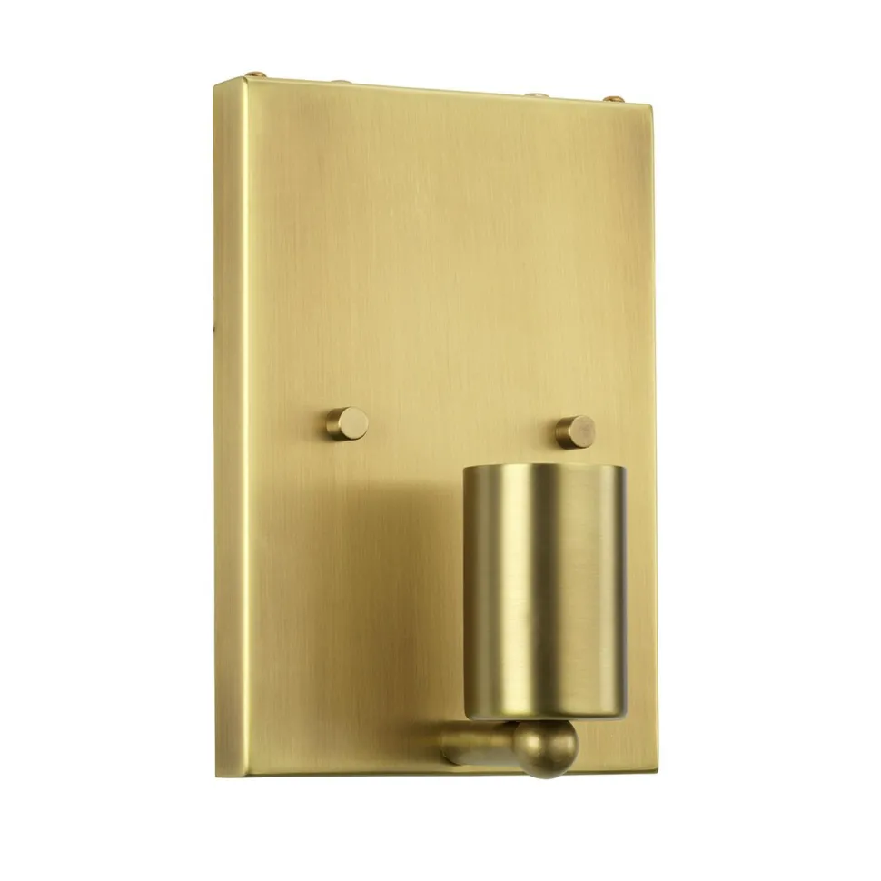 Wandleuchte Stoff Creme Messing E27 Up Down Modern GRASTA