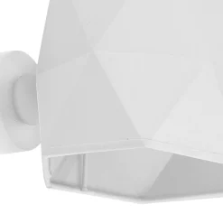 Wandleuchte Stoff Metall Weiß E27 innen Modern