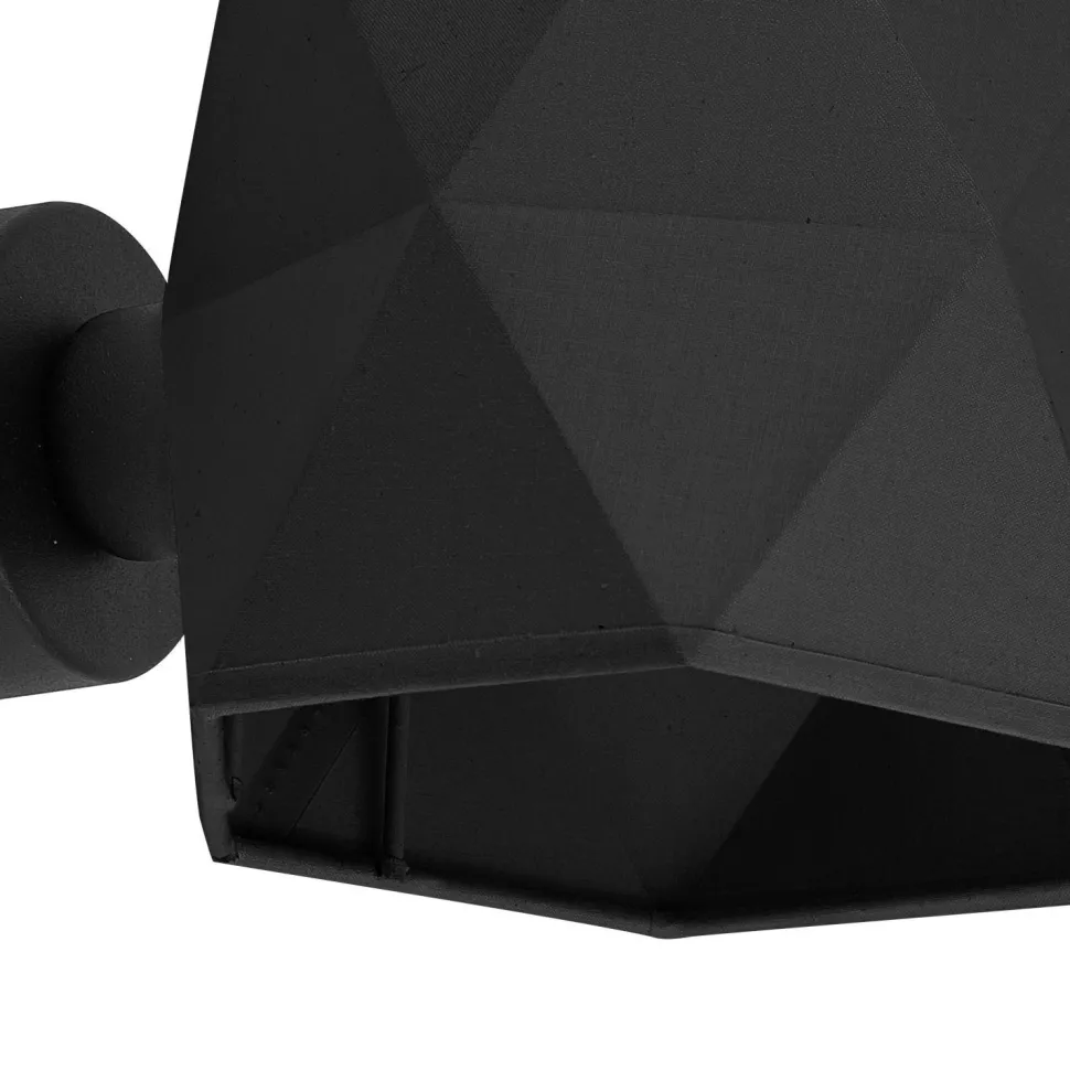 Wandleuchte Stoff Modern Schwarz E27 Up Down