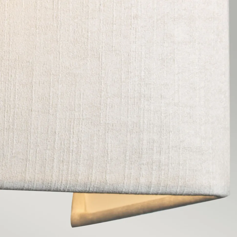 Wandleuchte Stoff Schirm Up Down Creme Messing E27