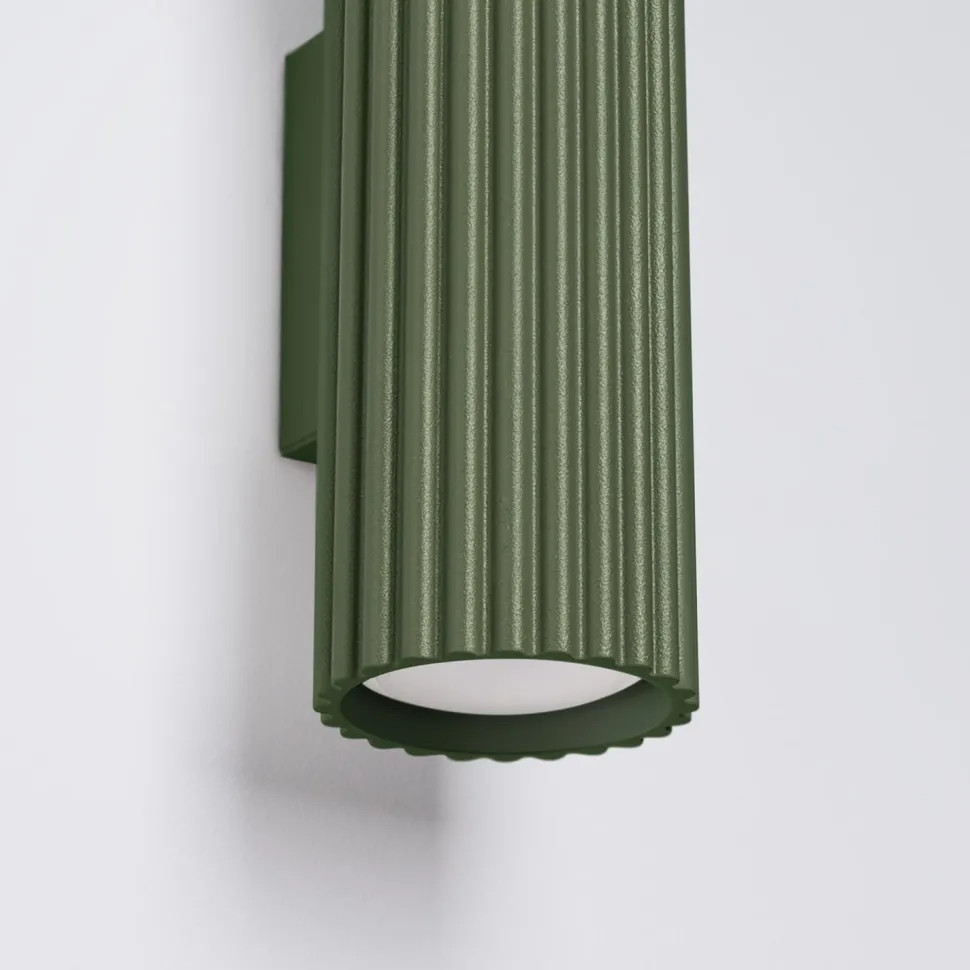 Wandleuchte Up Down Aluminium H: 30 cm Grün GU10 2-flammig