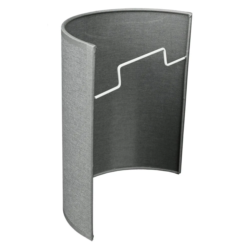 Wandleuchte Up Down Grau E27 indirekt Stoffschirm