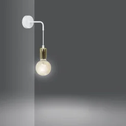 Wandleuchte verstellbar Weiß Gold Wandlampe Beleuchtung