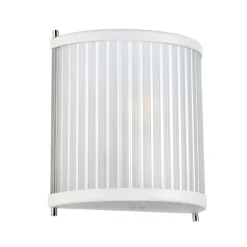 Wandleuchte Weiß Glas Metall Jugendstil E27 CARILA