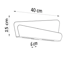 Wandleuchte Weiß Metall 40 cm Modern indirekt DALIM