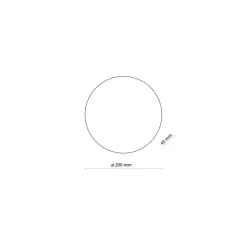 Wandleuchte Weiß Metall flach rund Ø 20 cm Modern