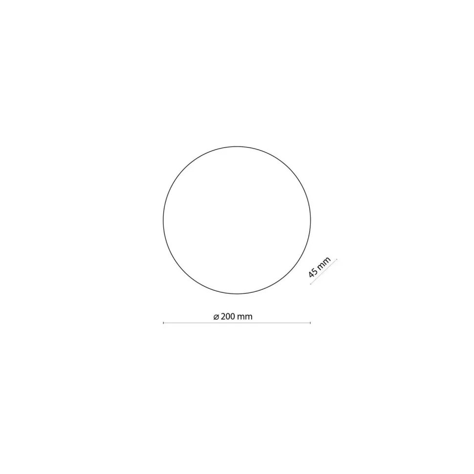 Wandleuchte Weiß Metall flach rund Ø 20 cm Modern