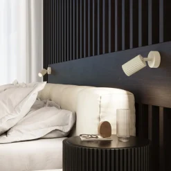 Wandspot GU10 B: 8 cm klein in Creme aus Aluminium