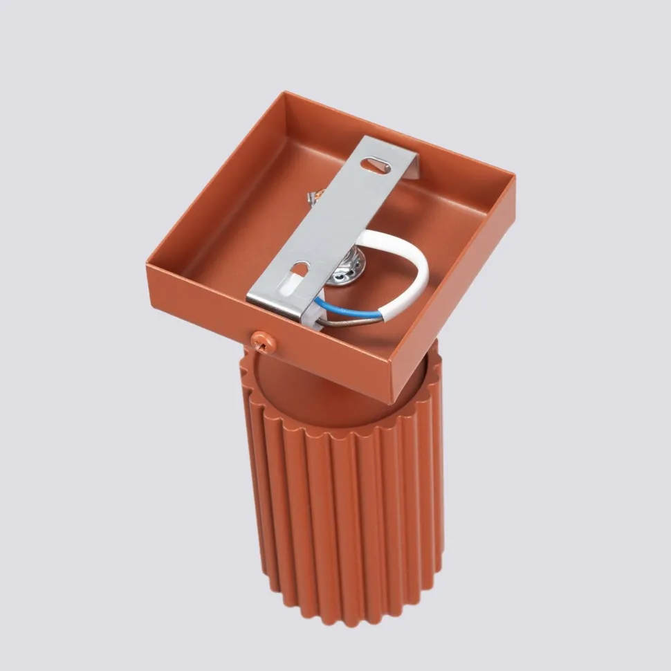 Wandspot GU10 B: 8 cm klein Rot schwenkbar Modern Aluminium