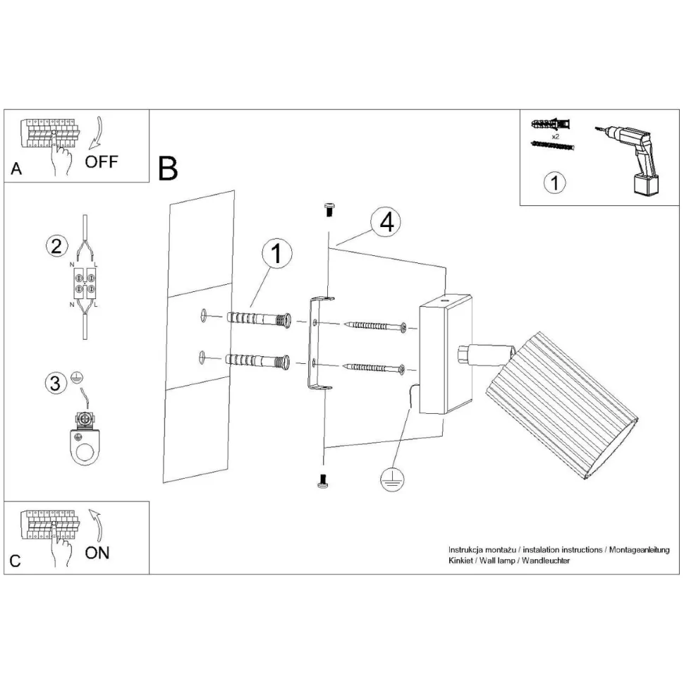 Wandspot GU10 B: 8 cm klein Rot schwenkbar Modern Aluminium