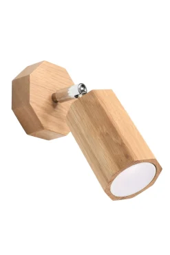 Wandspot Holz H: 17,5 cm klein schwenkbar GU10 SAMON
