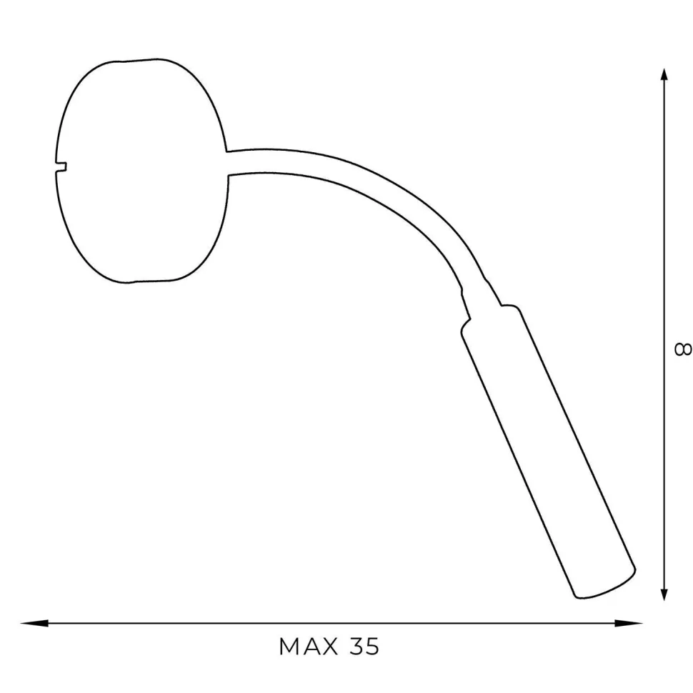 Wandspot Metall G9 akzentuiert T:35 cm Flexarm in Weiß