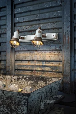 Wandspot Metall Keramik B: 41 cm E14 2-flammig