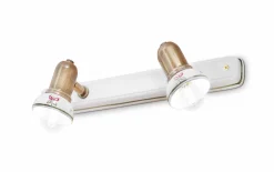 Wandspot Metall Keramik E14 verstellbar 2-flammig