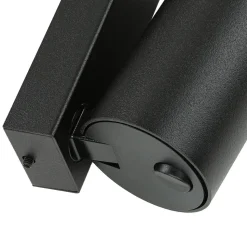 Wandspot mit Schalter Kabel Schwarz Gold GU10