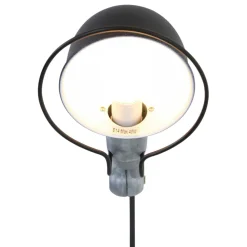 Wandspot mit Stecker in Schwarz Silber E14 flexibel