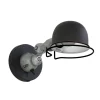 Wandspot mit Stecker in Schwarz Silber T:29 cm flexibel