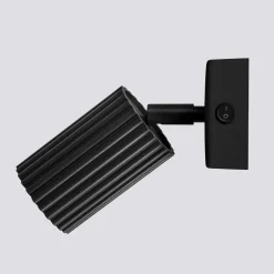 Wandspot Schwarz GU10 B: 8 cm klein schwenkbar Modern Alu