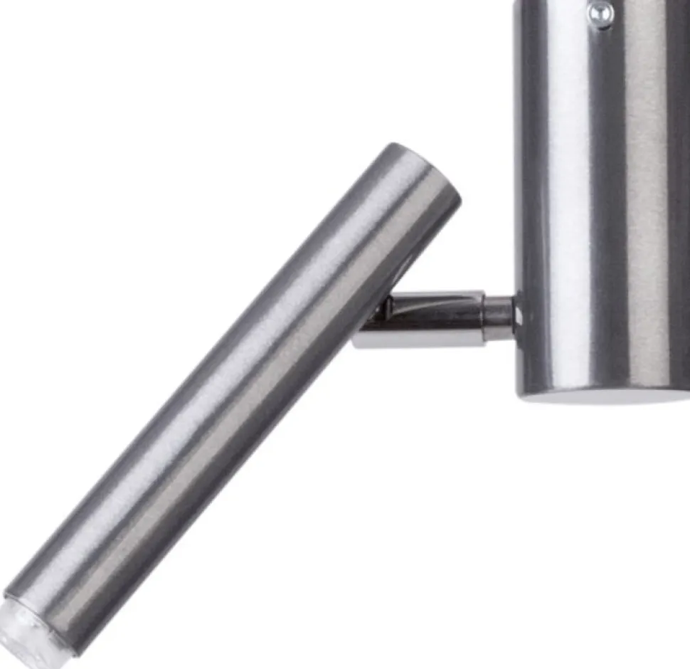 Wandspot Silber Metall flexibel G9 Zylinder akzentuiert