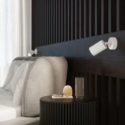 Wandspot Weiß B: 8 cm klein schwenkbar Modern GU10