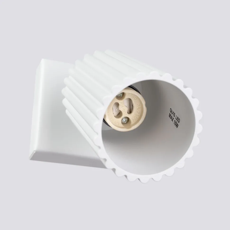 Wandspot Weiß B: 8 cm klein schwenkbar Modern GU10