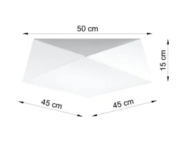 Weiße Deckenlampe LYNNDIE B:50cm geometrisch blendarm