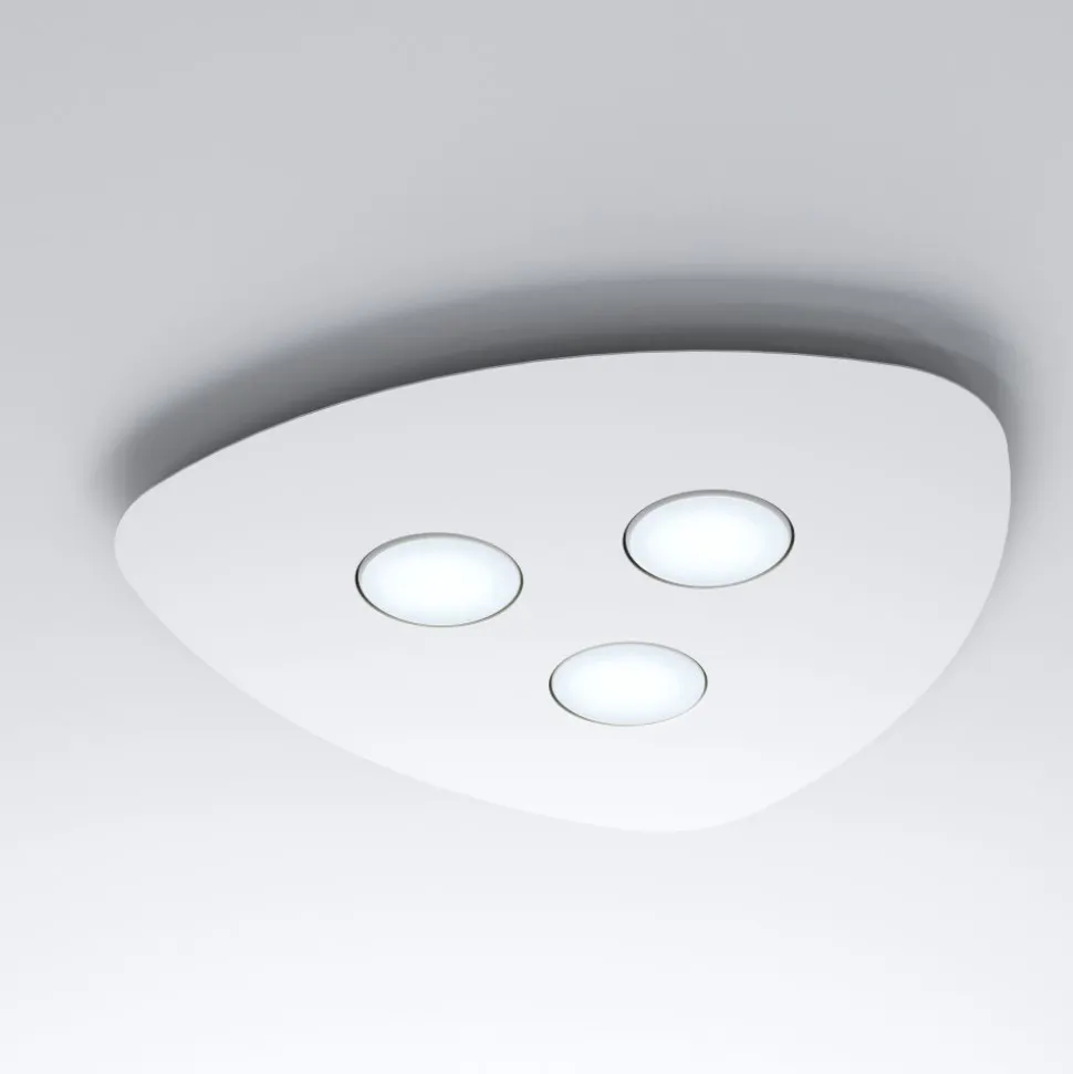 Weiße Deckenlampe Metall blendarm GX53 3-flammig