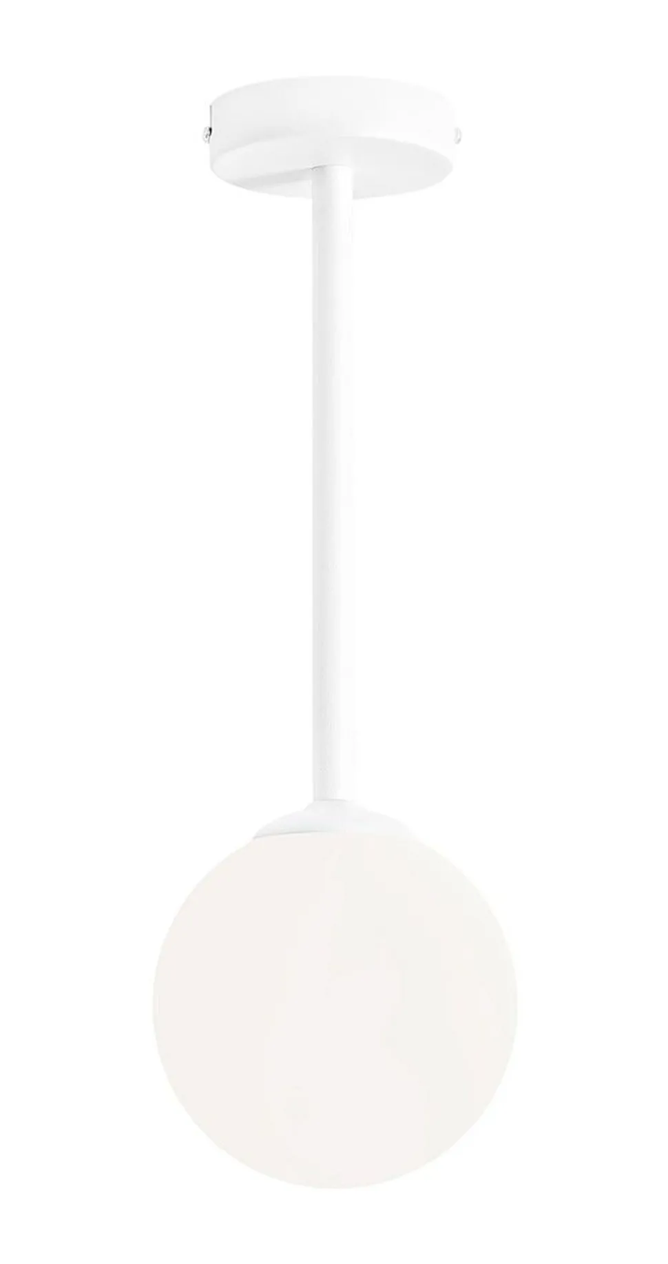 Weiße Deckenleuchte Glas Kugel E14 B:14 cm rund blendarm